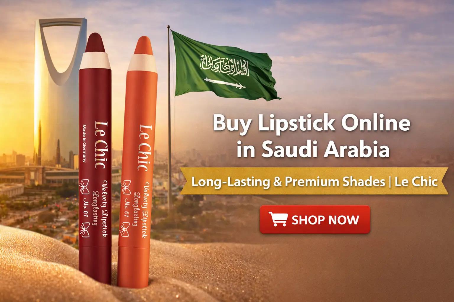 Buy Lipstick Online in Saudi Arabia – Long-Lasting & Premium Shades | Le Chic